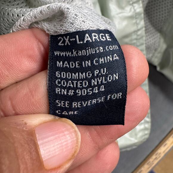 Kanji Jacket Mens Gray Full Zip Waxed Coated Japanese Utility Field 2X-Large XXL - Picture 3 of 11